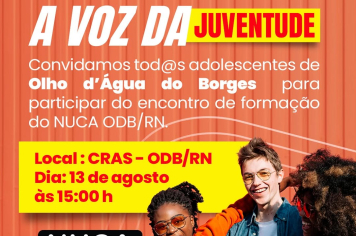 Atenção, juventude de Olho d’Água do Borges!