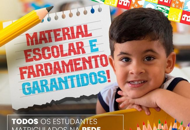 Material escolar e fardamento garantidos!